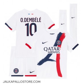 Paris Saint-Germain Ousmane Dembele #10 Vieraspaita Lapsille 2024-25 Lyhythihainen (+ shortsit)